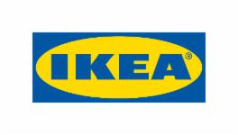 Ikea logo na bijeloj pozadini