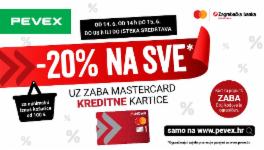 20% discount with Zaba credit cards at PEVEX
