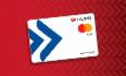 Virtual MC credit cart on red base